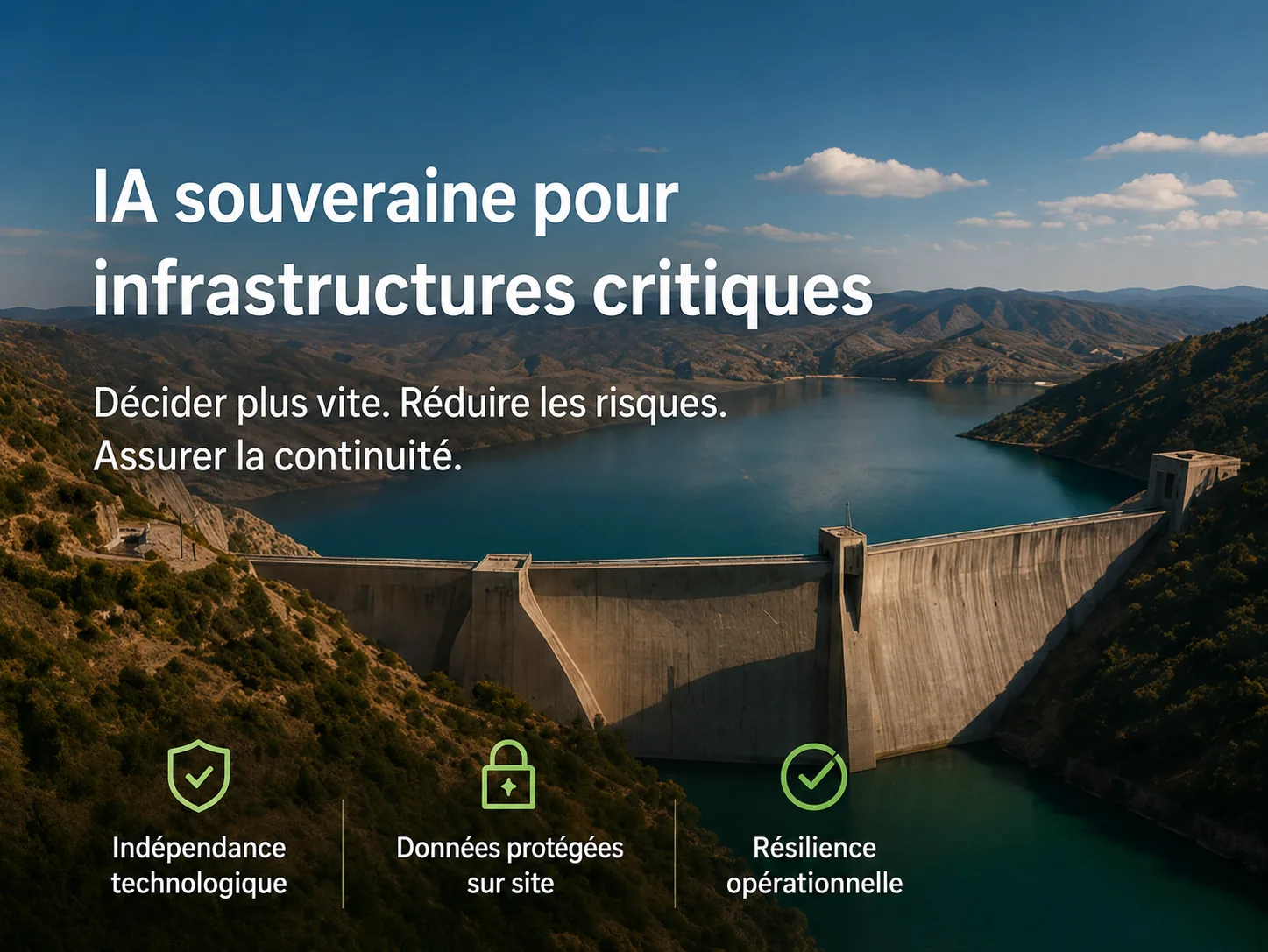 IA souveraine pour infrastructures critiques — barrage hydraulique supervisé