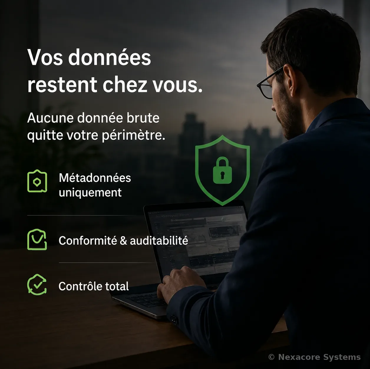 Vos données restent chez vous — souveraineté numérique Nexacore Systems