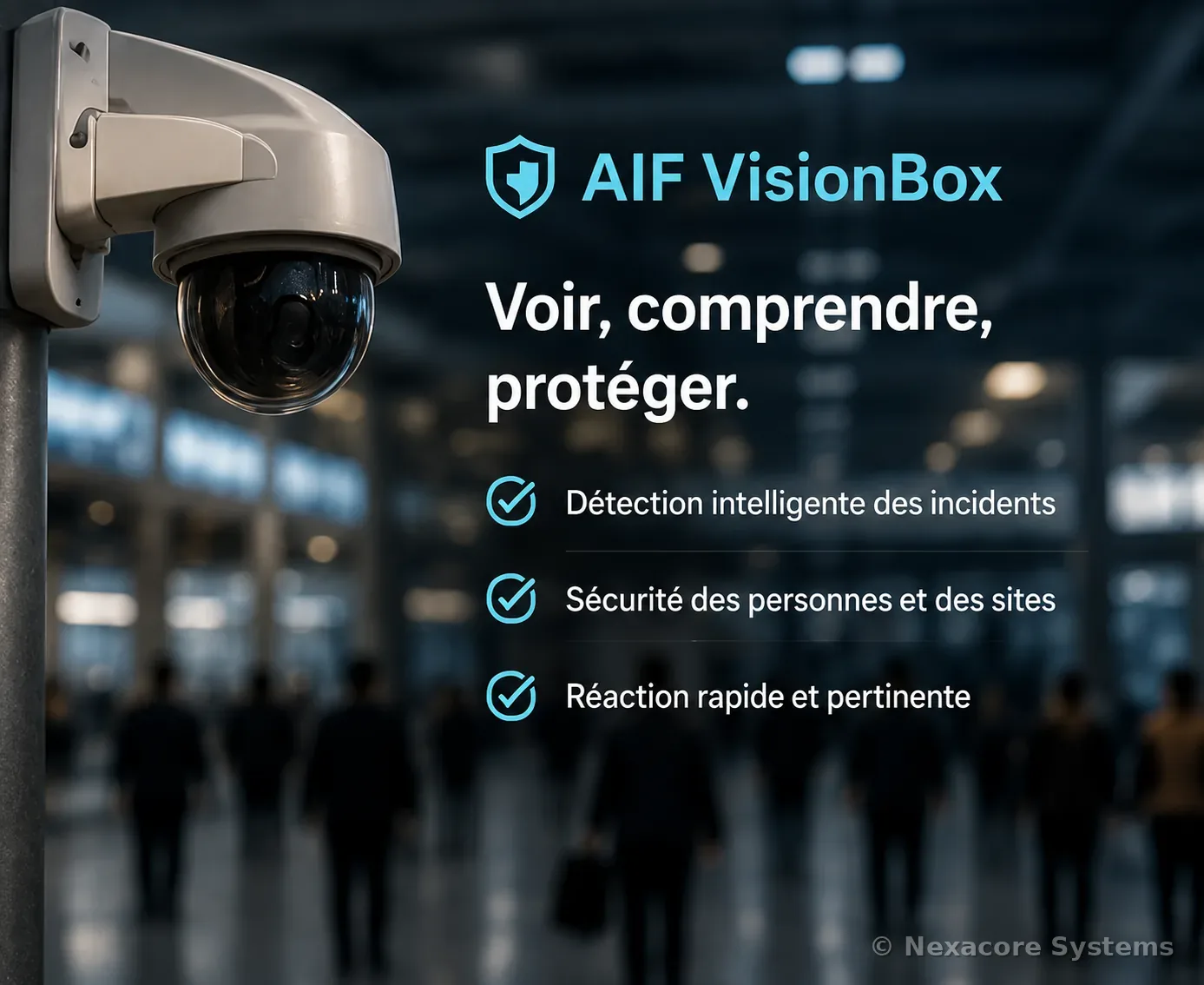 Carte VisionBox Nexacore avec caméra dôme